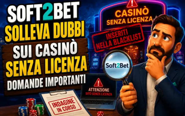 L'indagine su Soft2Bet riaccende il dibattito sulla tutela dei giocatori e sul gioco d'azzardo senza licenza