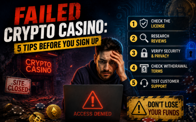 Failed Crypto Casino: 5 Tips Before You Sign Up