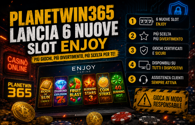 Planetwin365 Lancia 6 Nuove Slot ENJOY: Cosa Cambia per i Giocatori?