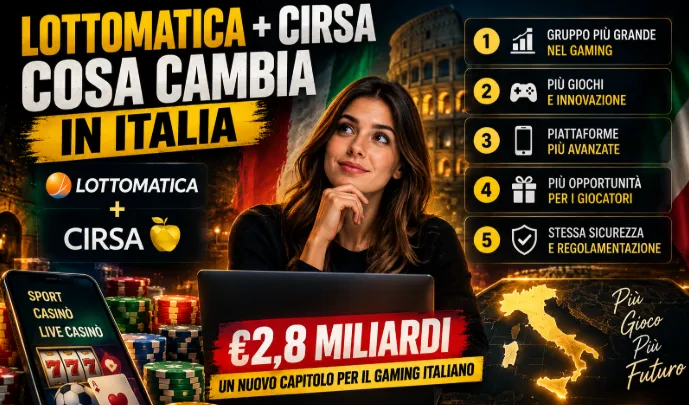 Lottomatica e CIRSA raggiungono un accordo da 2,8 miliardi di euro